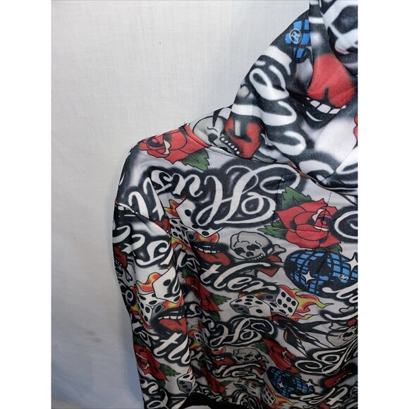 Reason Hustler Men’s Fashion Hoodie Size 2X Skull Floral Spell Out Streetwear - Picture 11 of 12